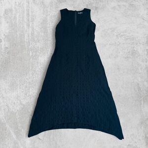 Courtney Washington Crinkle Asymmetrical Maxi Dress XL Made in USA